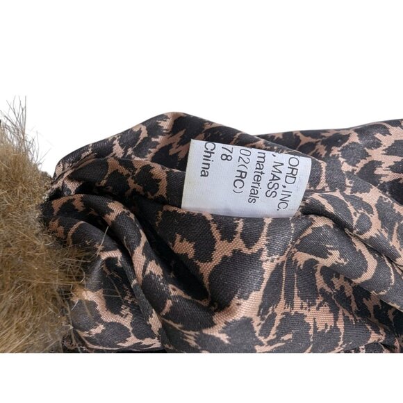 Handcrafted Spring GF Porcelain Doll In Leopard Costume With Fur Accents 27" Hal - Picture 6 of 10